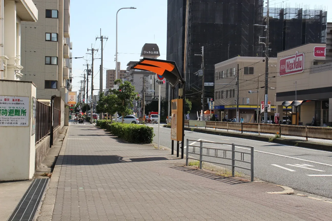 中野中学校を通過